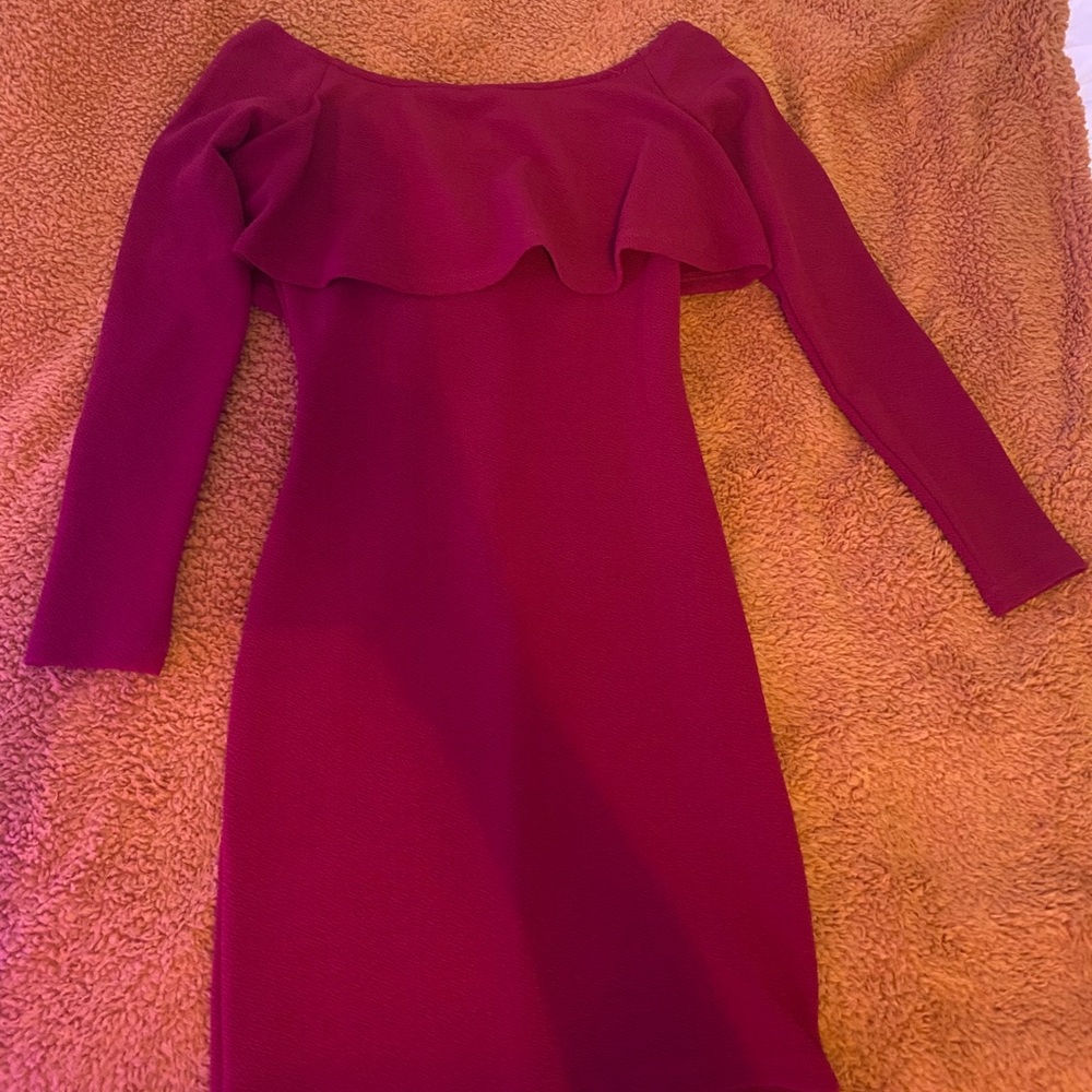 Burgundy dress